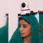 CCTV tied on the head of a girl