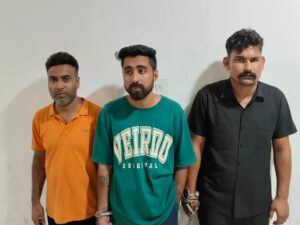 हरे कपड़े में ड्रग तस्कर हर्ष आहूजा