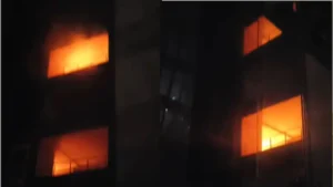 Babylon Tower Fire Breaks Out